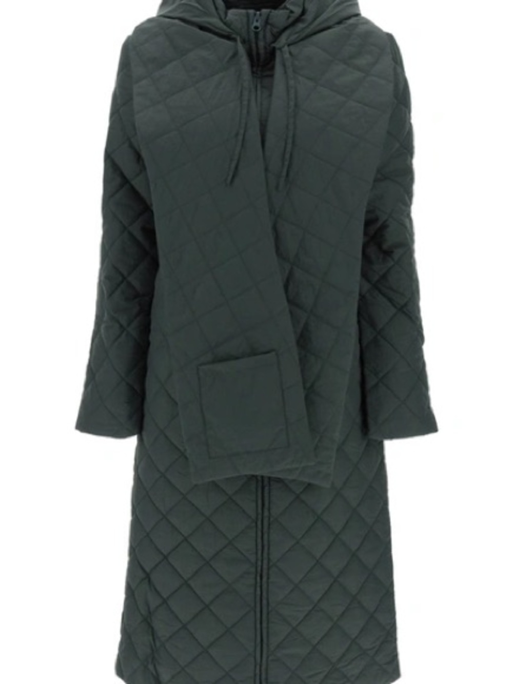 NWT PALOMA WOOL Otter Padded Coat with Detachable Scarf - Medium